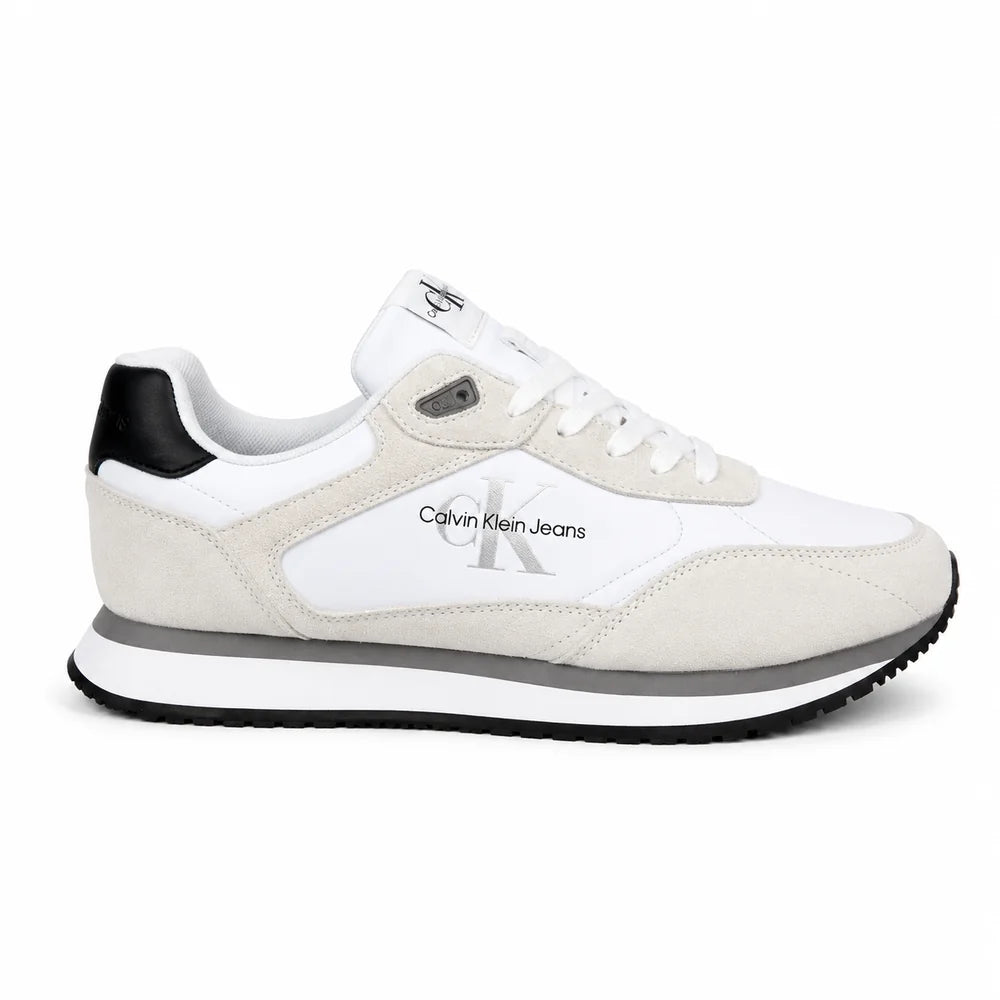 Calvin Klein Jeans – Sneaker Rétro Blanc & Noir