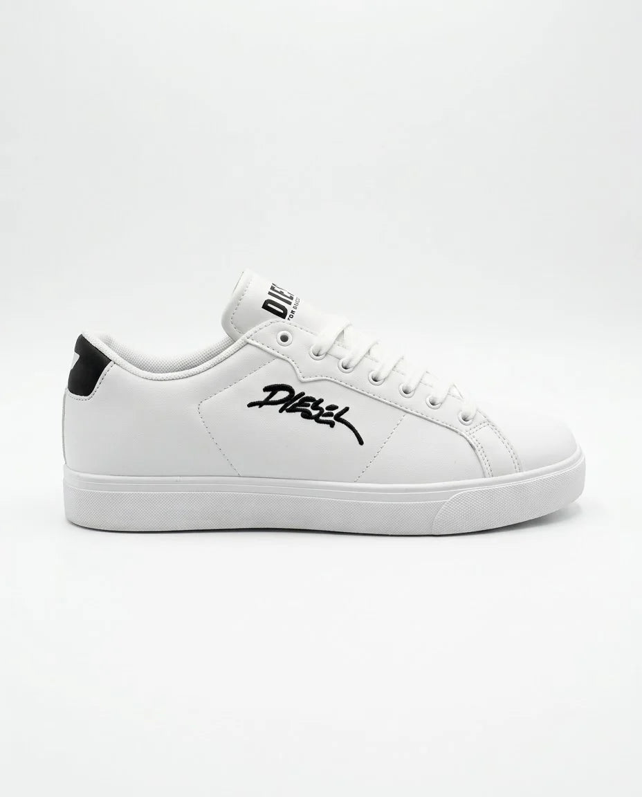 Diesel Sneakers Homme – Blanc & Noir | Signature Diesel
