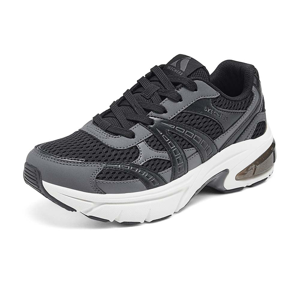 Skechers Streetwear Noir & Gris – Sneaker au Design Contemporain