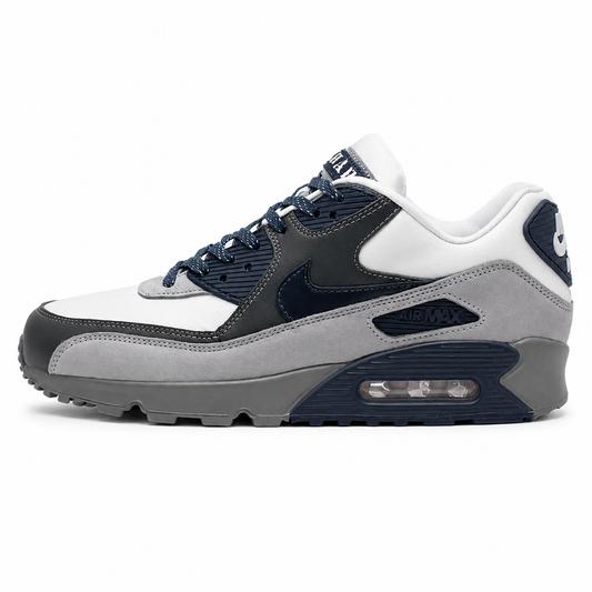 Air Max 90 – Gris, Blanc & Bleu Marine
