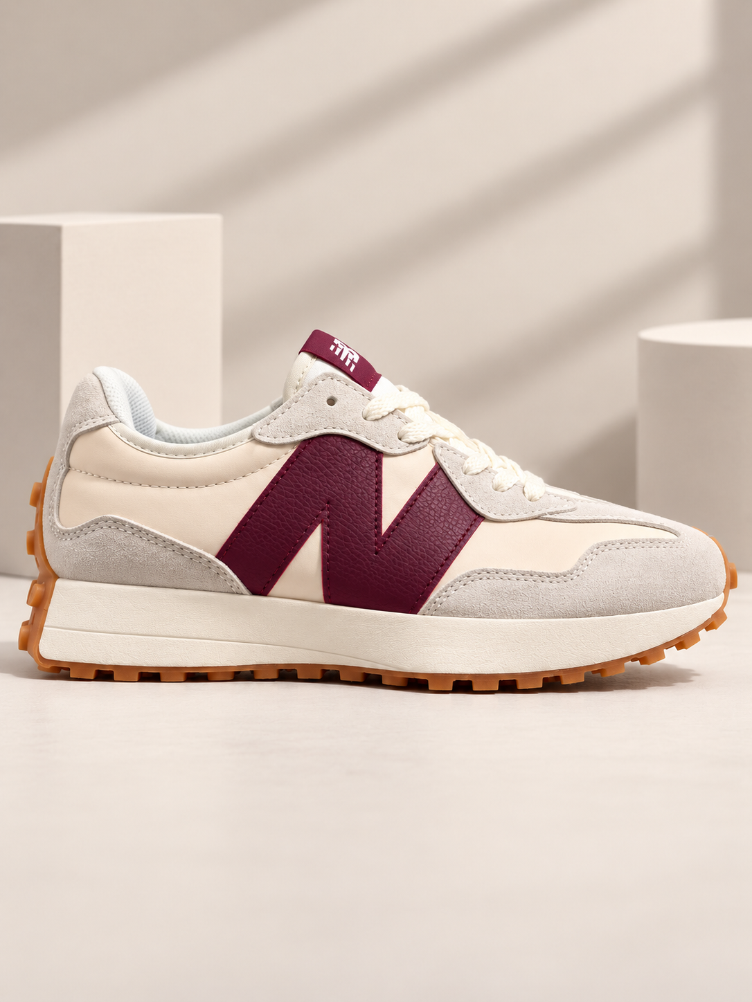 New Balance – Baskets Premium Cream & Bordeaux