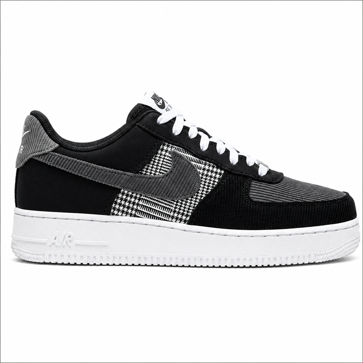 Air Force 1 – Noir, Gris & Blanc | Design Premium