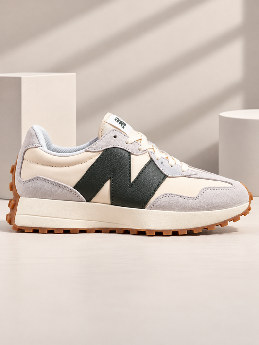 New Balance 327 – Beige & Vert Foncé