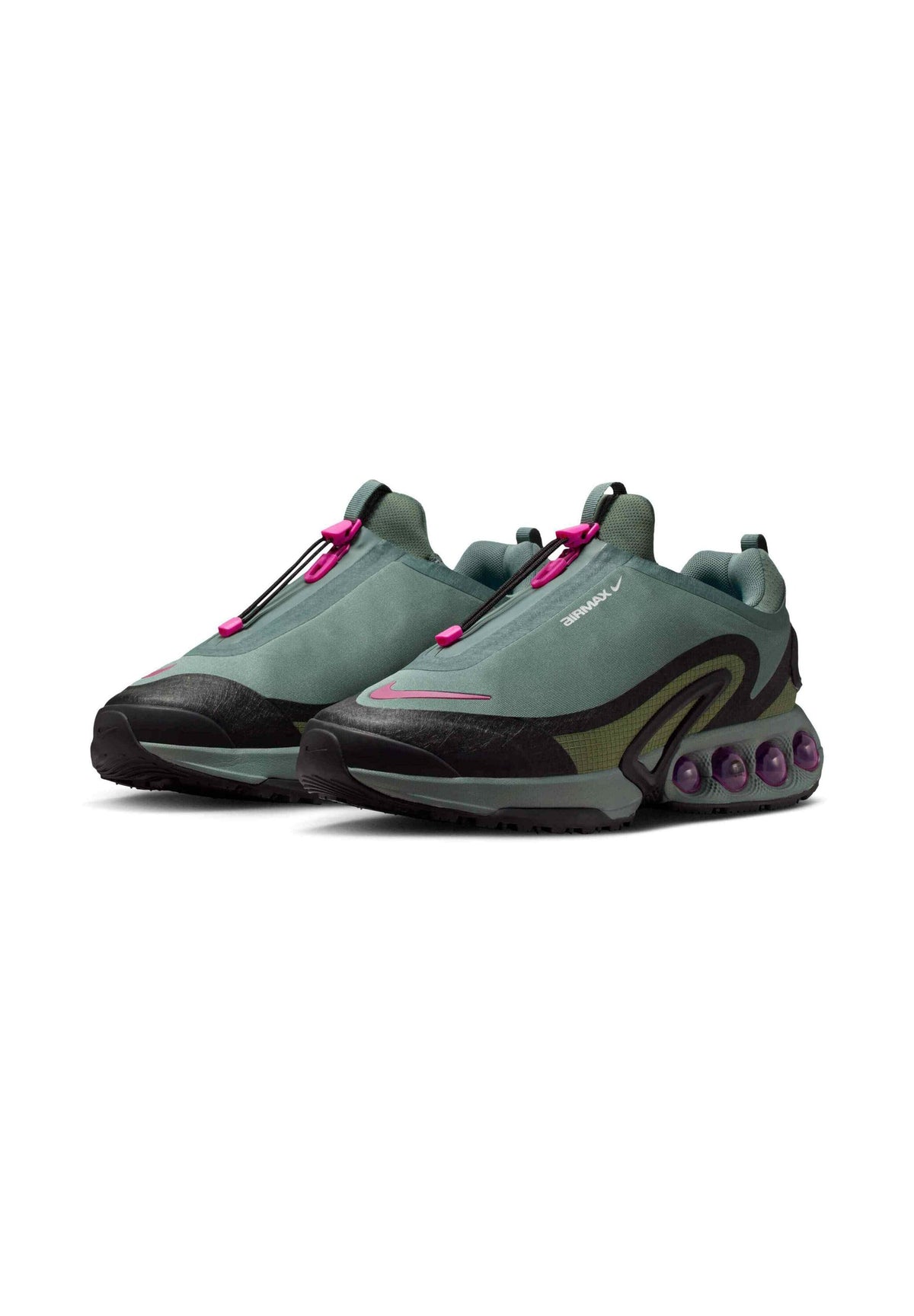 Air Max DN – Vert Sauge & Noir avec Accents Rose
