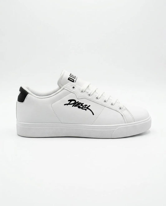 Diesel Sneakers Homme – Blanc & Noir | Signature Diesel