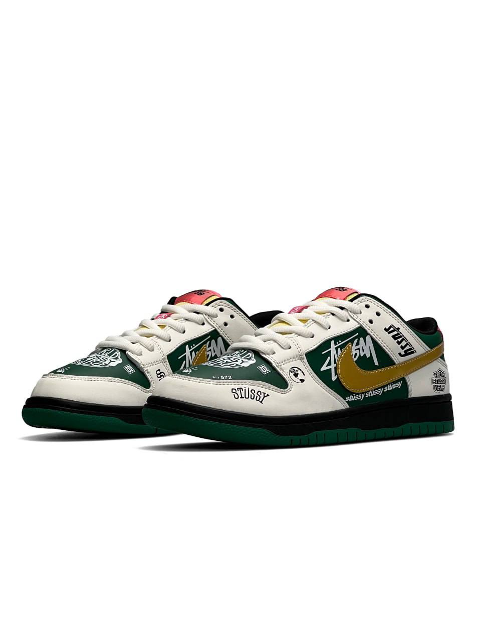 Nike Dunk Low x Stüssy « Green / Gold »