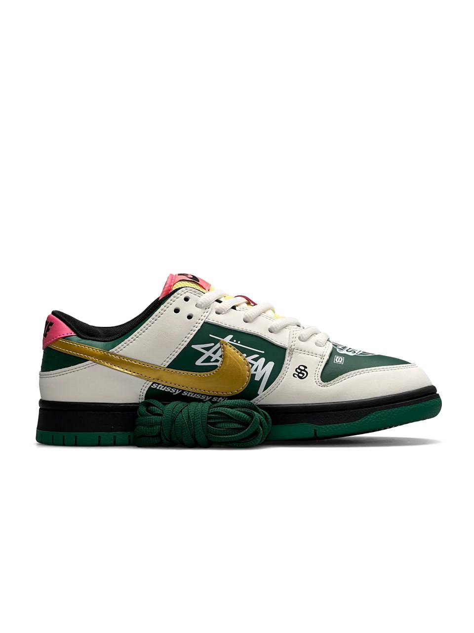 Nike Dunk Low x Stüssy « Green / Gold »