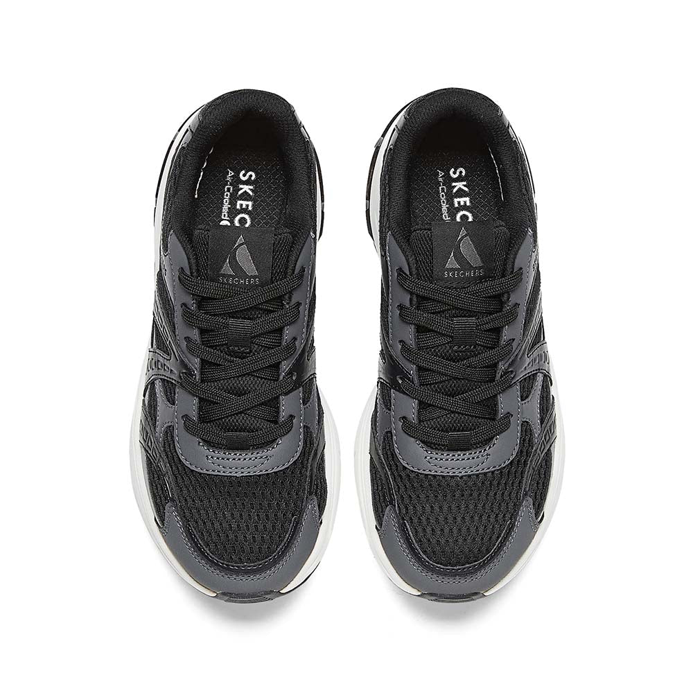 Skechers Streetwear Noir & Gris – Sneaker au Design Contemporain