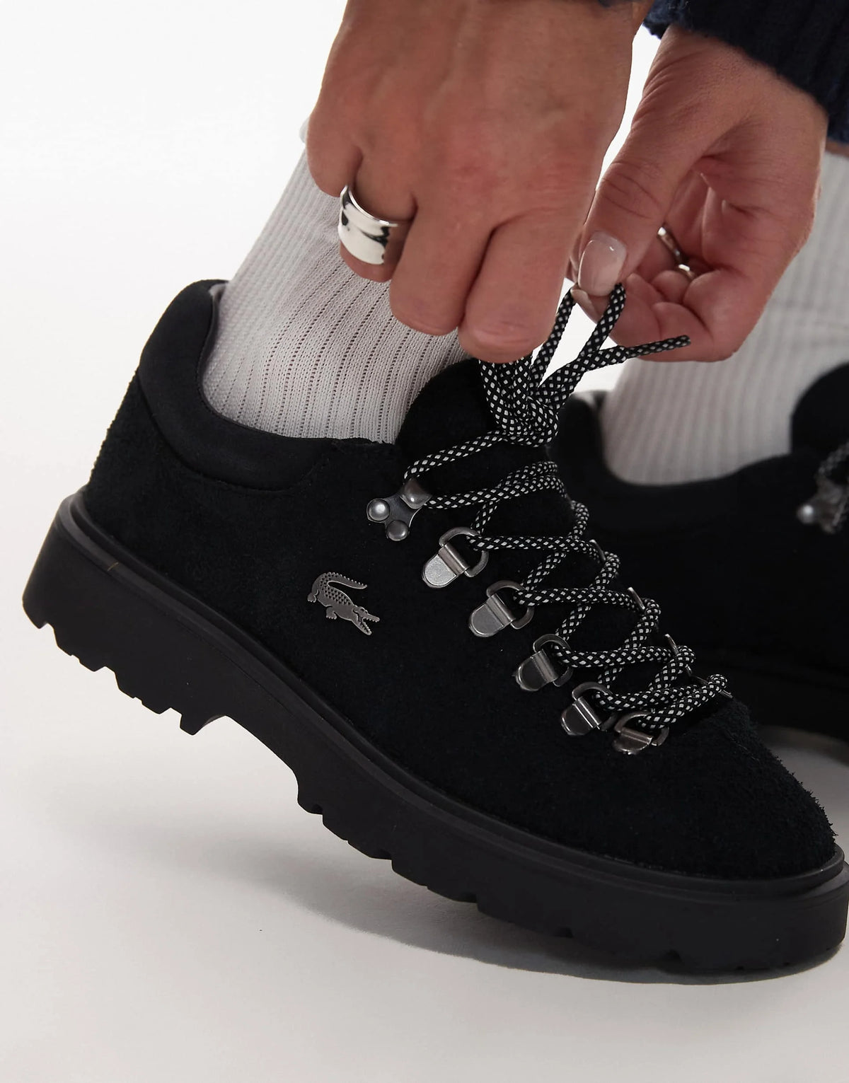 Lacoste Baseshot Winter – Sneakers Premium en Suède Noir | BASESHOT WNT